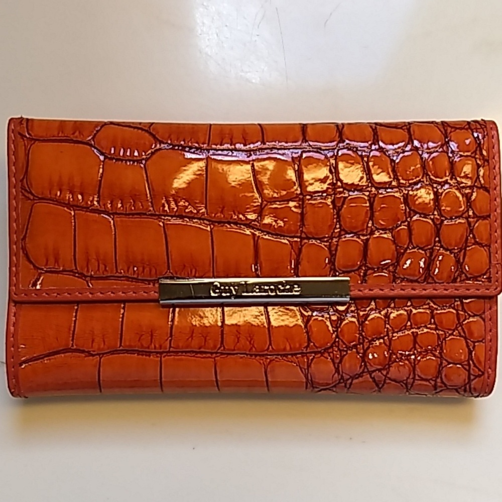 Guy Laroche Paris Orange Leather Wallet